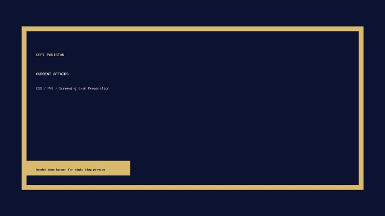 CSS Current Affairs Banner